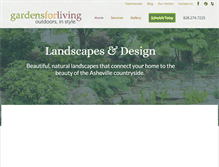 Tablet Screenshot of gardensforliving.com